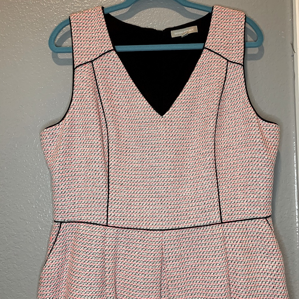 Pink and Black tweed dress
